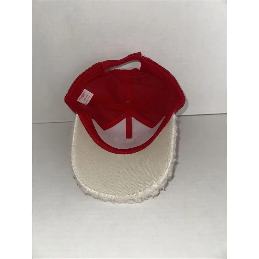 Holiday Time Santa Claus Face Sherpa Baseball Hat Pom Christmas UNISEX Adult NEW